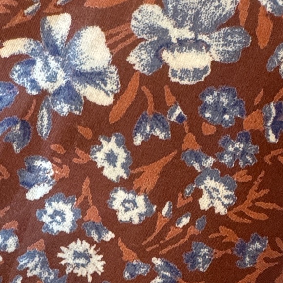 Madewell Challis Wrap Midi Woodland Floral Brown Multi Midi Dress Size XS - Picture 11 of 15